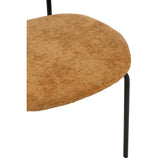 Chaise J-Line ocre avec une table en bois