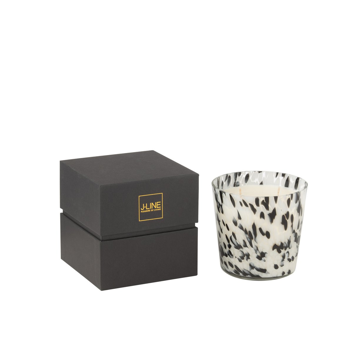 Détails de la bougie parfumée J-Line Noa, notes d'agrumes et fraîcheur minérale.