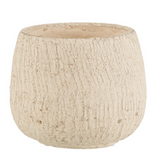 Pot de fleur inégal en terre cuite J-Line, vue de face avec détails de texture