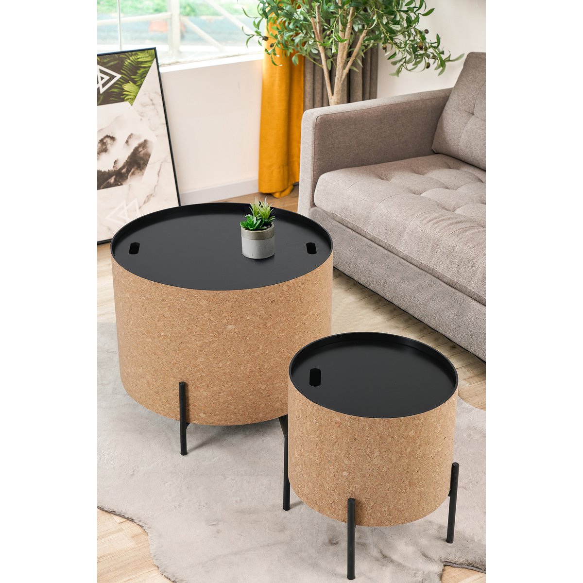 Pieds en métal noir des tables basses