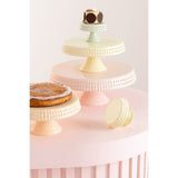 Plateau de gâteau J-Line en céramique rose, vue de face