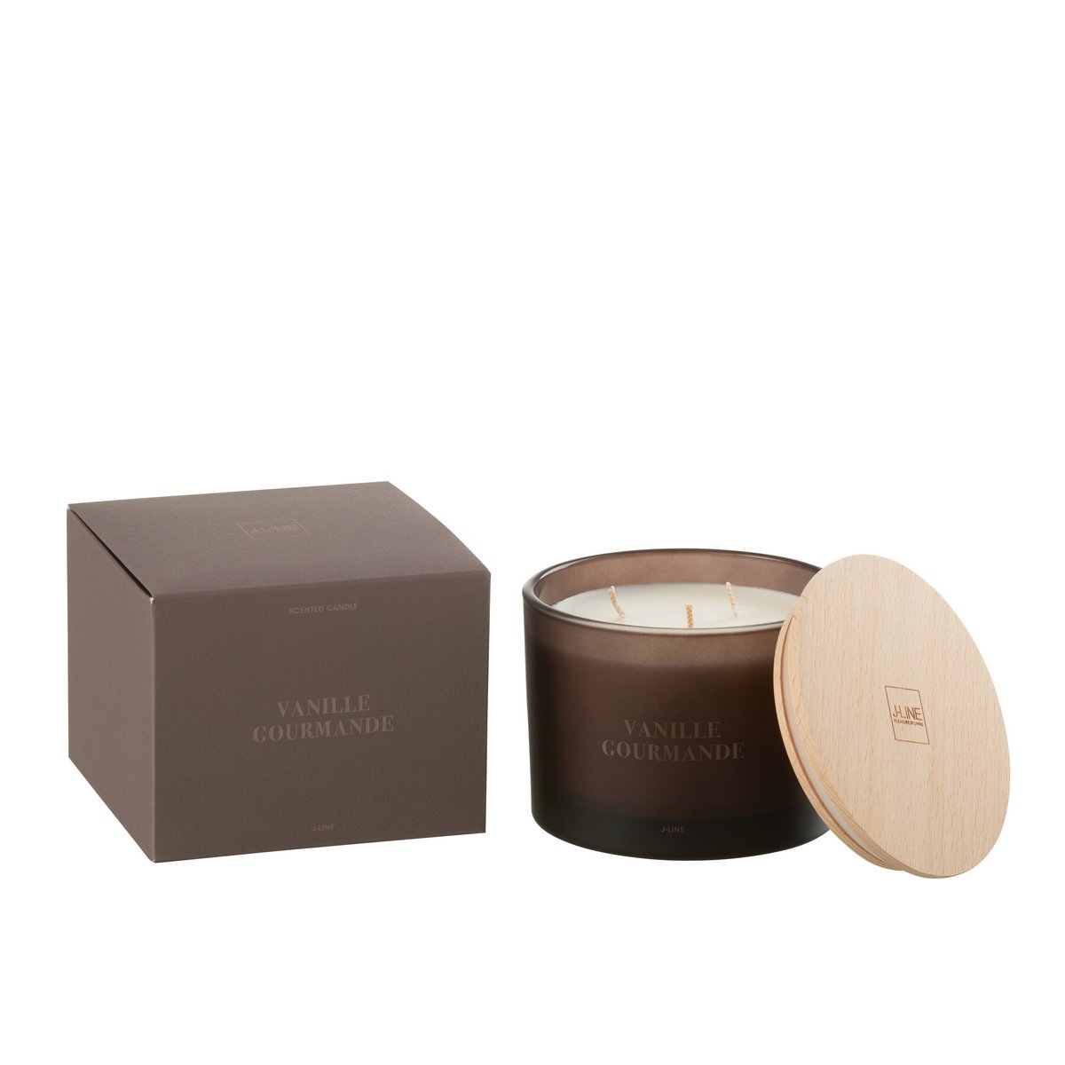 Bougie J-Line Vanille Gourmande, éclairage doux, ambiance cosy