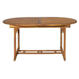 Table de jardin ovale en acacia, vue d'ensemble