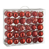 Set boules de Noël Boules incassables Rouge