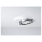 Le plafond LED "bonus", fonction, plafond métallique et plastique, les anneaux en chrome et blanc peuvent être modifiés, avec des LED fermement construites, 22,5 cm de diamètre
