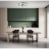 LED DE PLAGE LED HOME SMART "Diva" Ø 70 cm, plafonnier en métal, en aluminium brossé et en plastique blanc, avec de nombreuses fonctions, des LED fermement construites, l'éclairage pour le salon, le bureau de la salle à manger ou le couloir