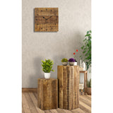 HOLZHR Mur Horloge 30x30cm salon en bois Square en silence en bois de mangue massif