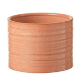 Pot de fleurs J-Line en céramique orange, vue de face