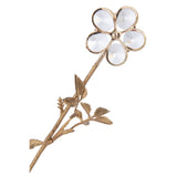 Branche fleurs cristal J-Line dorée, décoration élégante pour intérieur