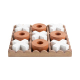 Jeu Tic Tac Toe de Present Time avec blocs en bois et tons doux