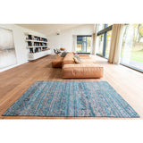 Tapis Eco - Zemmuri Bleu - Tapis marron et bleu