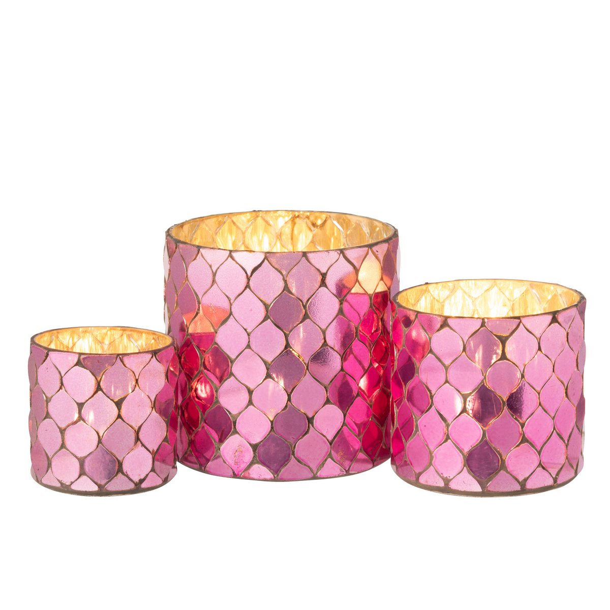 Ambiance cosy avec le bougeoir J-Line en verre fuchsia