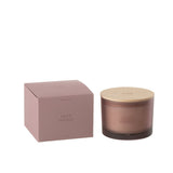 Bougie J-Line Figue Frivole en céramique mauve, vue de face.