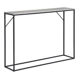 Détail du plateau de la table console Vita en aspect travertin