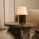 Lampe de table rechargeable Lex marron foncé