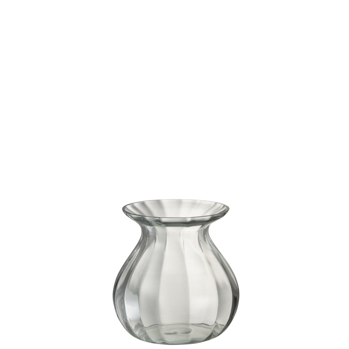 Vase J-Line en situation, mettant en valeur sa transparence et son design moderne