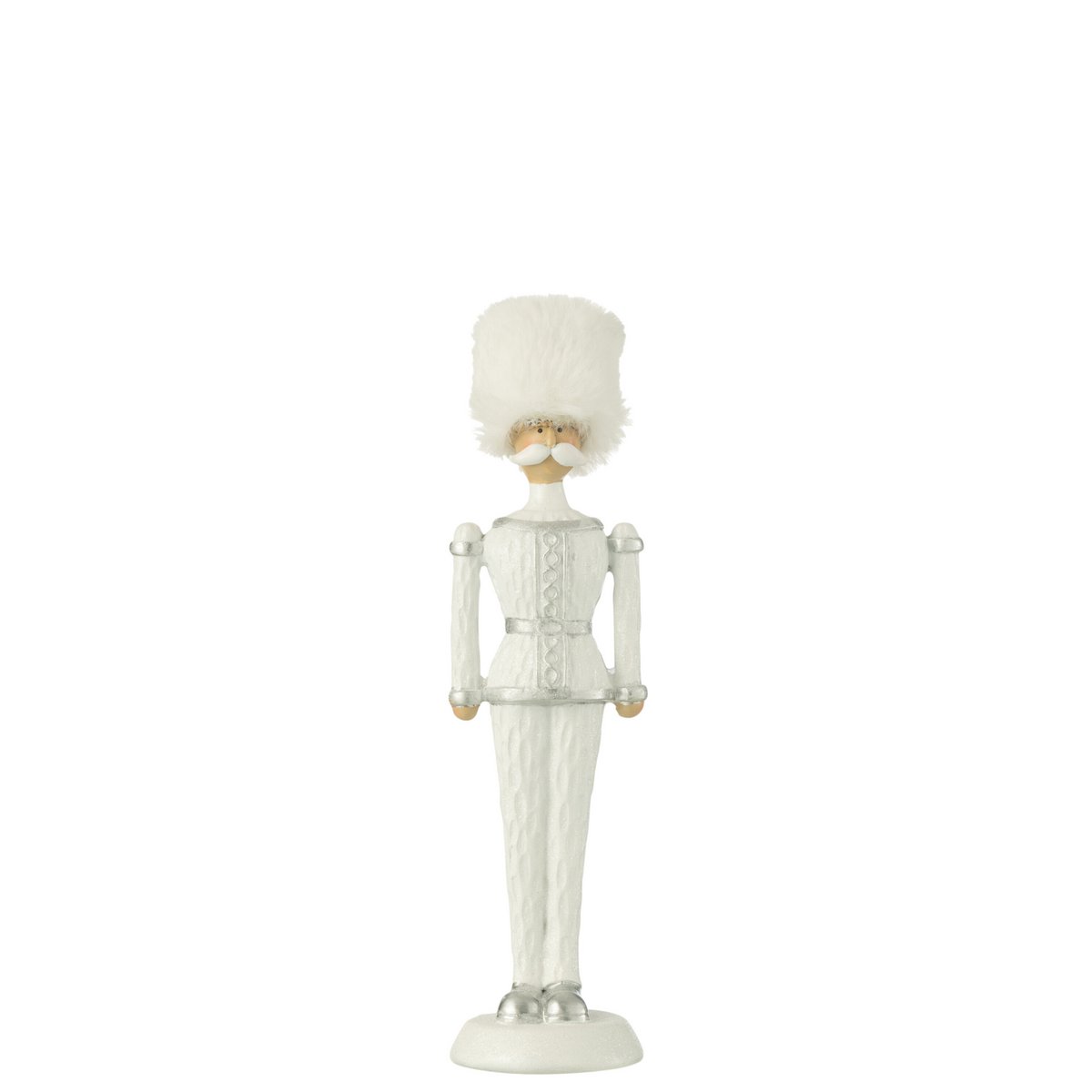 Chapeau en fourrure Casse-Noisette J-Line, blanc avec paillettes, décoratif