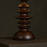 Lampe en bois marron foncé Bodhi