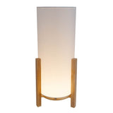 Lampe ackitique "Madita" 48 cm de haut, en blanc / nature, avec LED intégrée, dimmable avec capteur tactile
