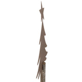 J-Line décoration Sapin de Noël + Etoile - fer/bois - marron - S
