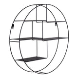 Etagère Genk - Noir, Acier, Ø47x10 cm
