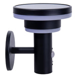 Lampe murale extérieure solaire LED "Nora", pour l'extérieur, lampe murale - métal et plastique en noir, avec LED intégré
