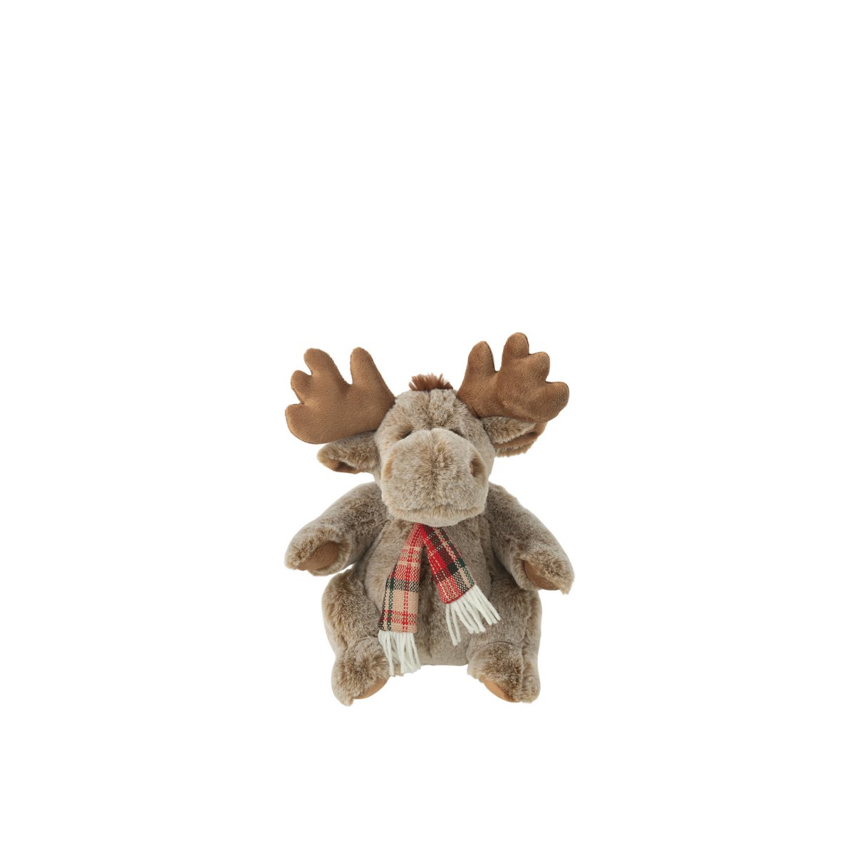 Renne J-Line en polyester marron avec écharpe élégante, décoration de Noël