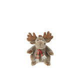 Renne J-Line en polyester marron avec écharpe élégante, décoration de Noël