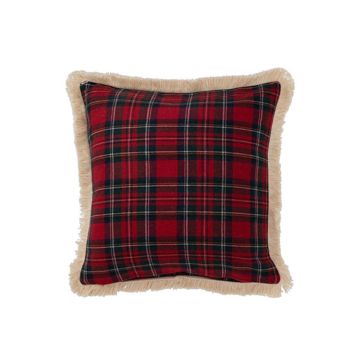 Coussin J-Line Check Famille - vue avant avec motif multicolore