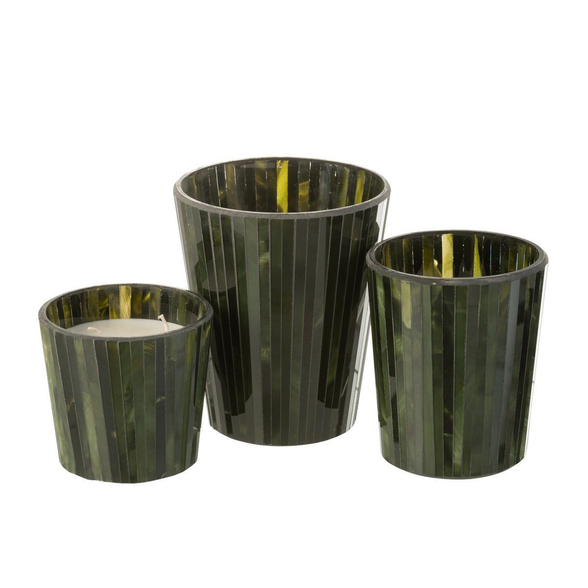 Bougie J-Line Noa sur une table en verre