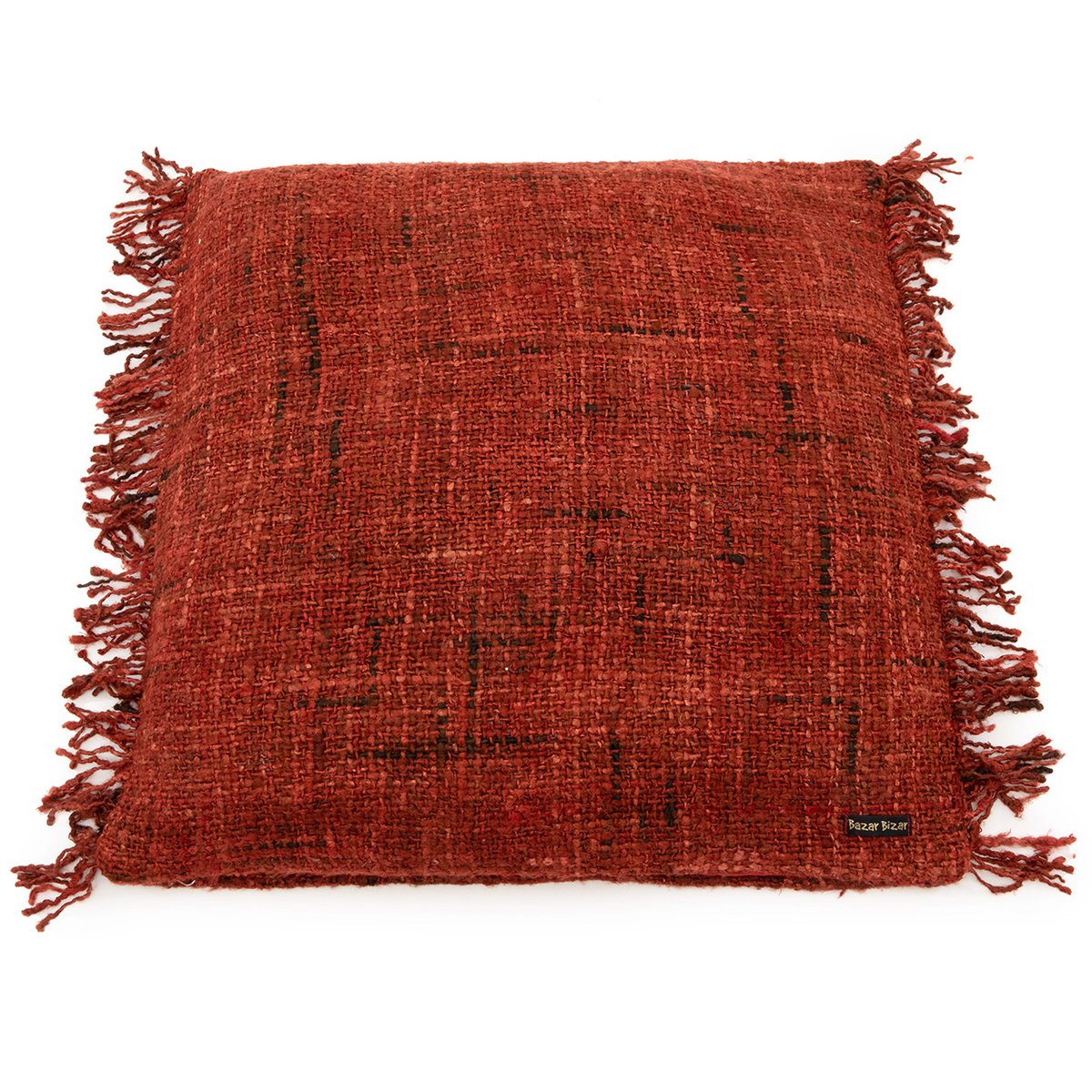 Housse de coussin Oh My Gee en rouge cerise, vue avant
