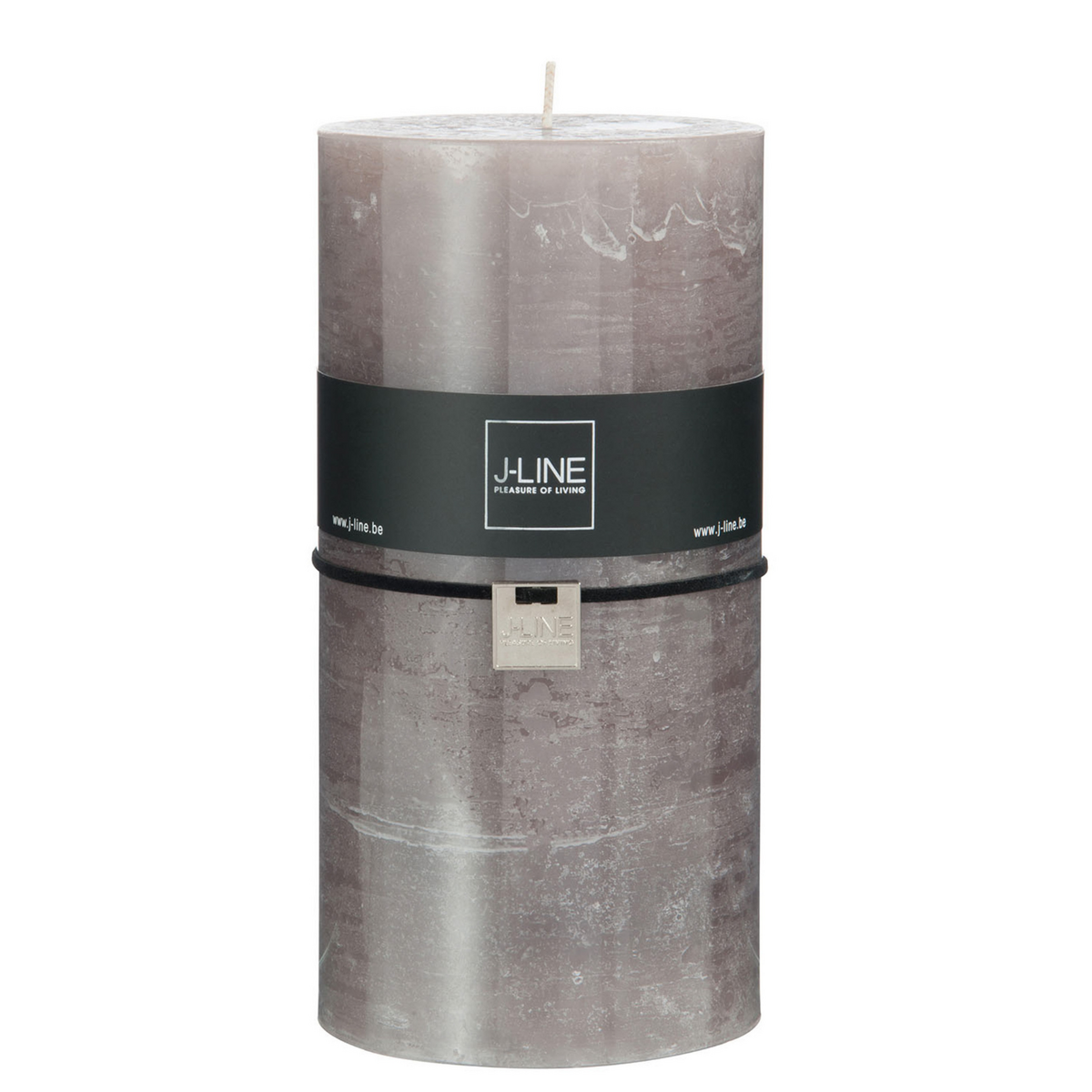 Bougie cylindrique XXL J-Line marron, vue de face