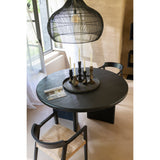 Table J-Line en teck noir avec chaises assorties, harmonie décorative