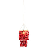 Abat-jour J-Line Candel Square rouge, vue de face
