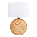 Lampe de table en céramique "Woody" - lampe de table en céramique avec des lames de texte dans la nature, E14, lampe de table pour le salon ou le bureau