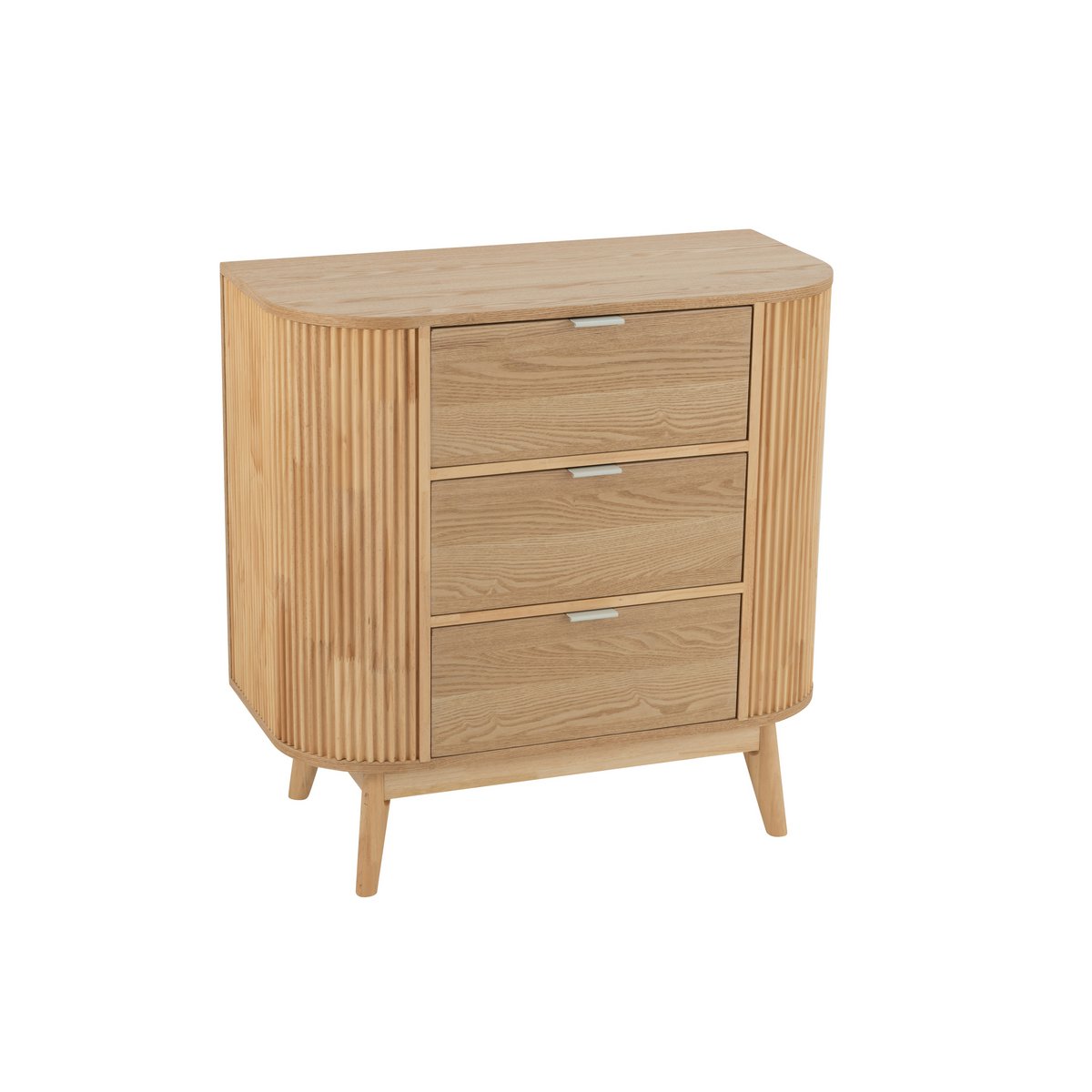 Armoire ronde J-Line en bois naturel vue de face