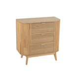 Armoire ronde J-Line en bois naturel vue de face