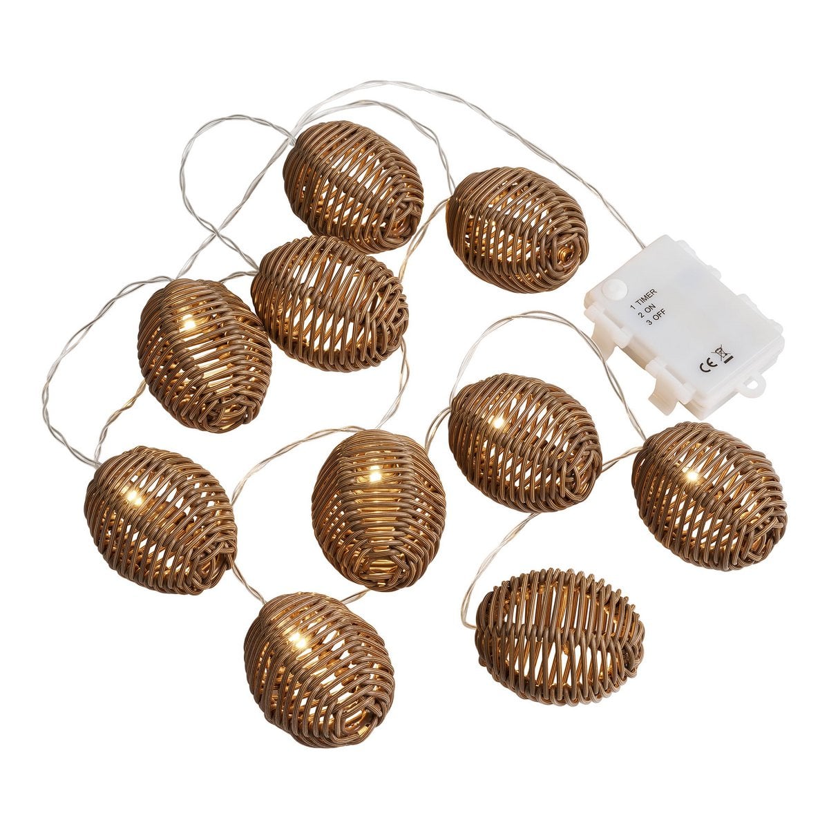 Guirlande lumineuse LED Carlisle installée en extérieur