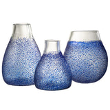 Détail du verre bleu de la lanterne Santorin