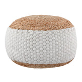 Pouf ottoman en jute environ 50x50 cm tabouret décoratif pouf en jute naturel ottoman coussin de sol ottoman