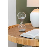 Sablier déco en verre gris, design moderne et élégant