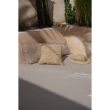 La Housse de Coussin Raffia Flores Carrée - Naturel - 40x40