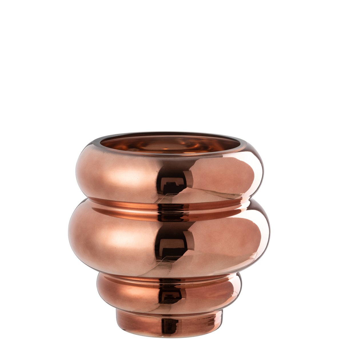 Photophore/vase Cléa en verre marron, diamètre 20 cm, élégant et raffiné.