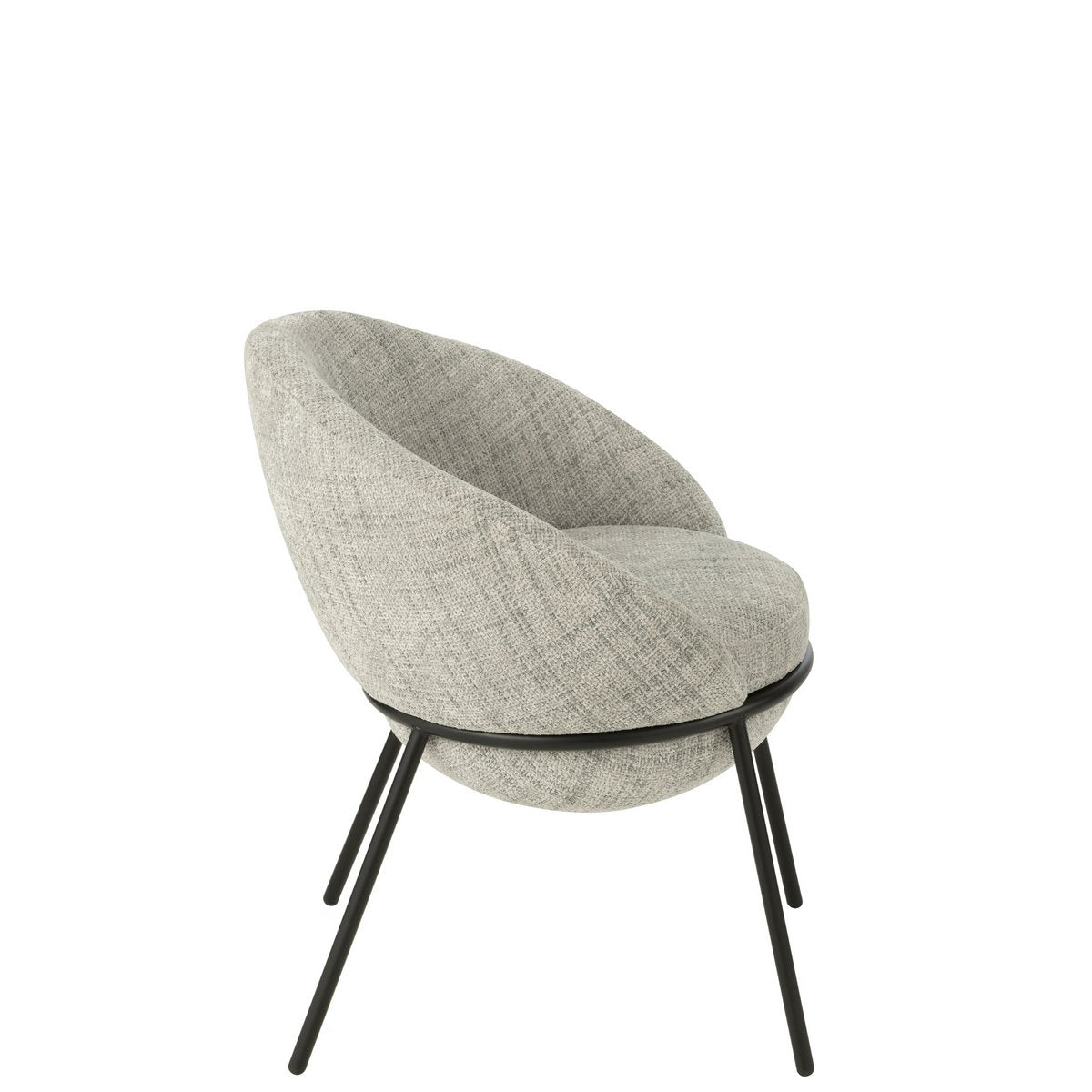 Détail de la chaise J-Line en métal, finition élégante