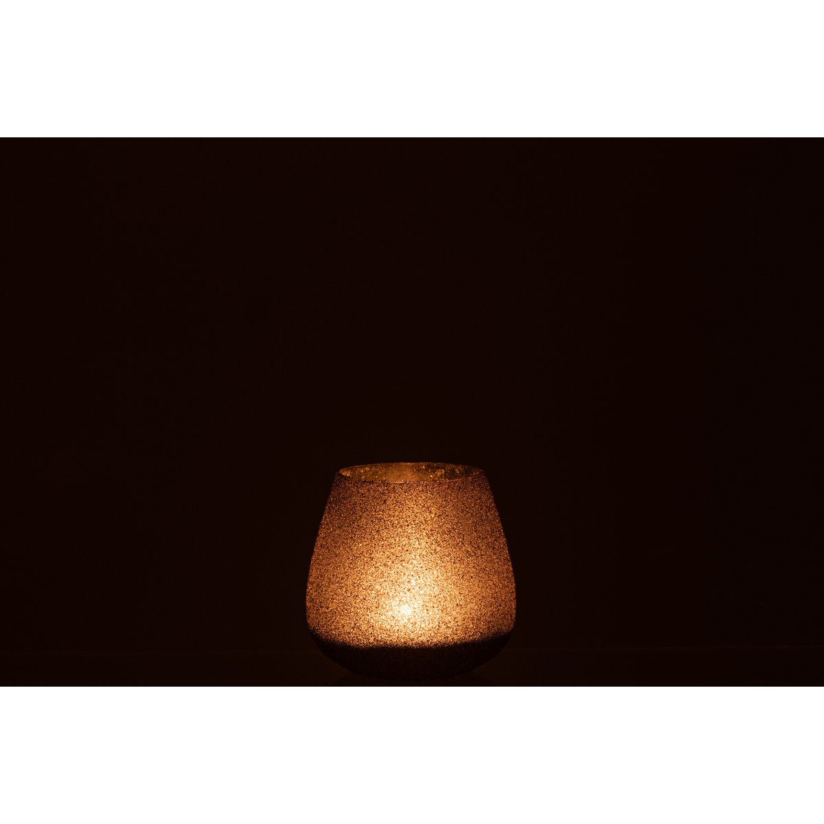 Lanterne J-Line Glitter en verre mauve, ambiance décorative