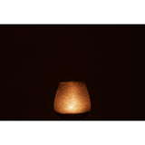 Lanterne J-Line Glitter en verre mauve, ambiance décorative