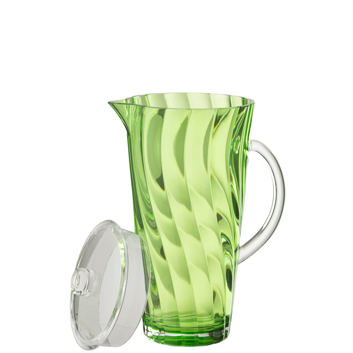 Carafe J-Line Wave en acrylique vert foncé avec un design moderne