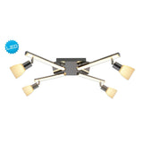 Plafond LED "Ibiza" de 68 cm de long, en métal, verre et plastique en chrome