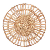 Set de table (Ensemble de 2, 4 ou 6) CARUBAN | Set de table Boho rond de 38 cm en jacinthe d'eau
