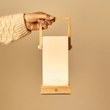 Lampe rechargeable en bois marron clair Harper